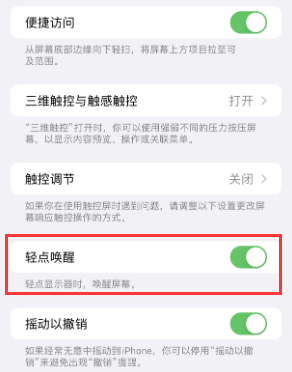 颍东苹果授权维修站分享iPhone轻点无法唤醒怎么办